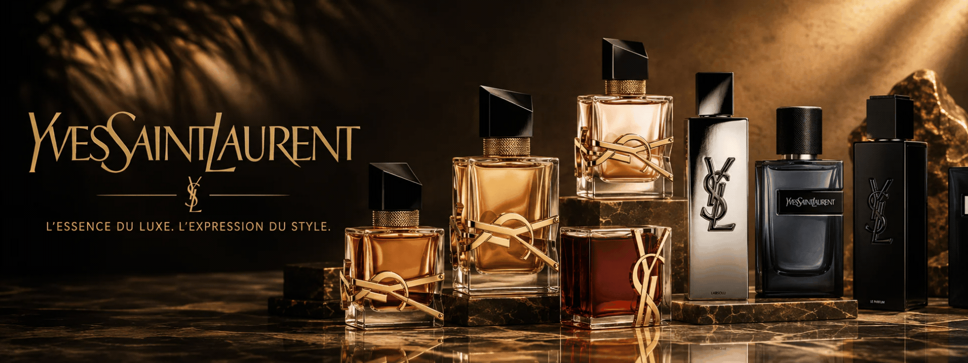 Collection de parfums Yves Saint Laurent (YSL) authentiques disponibles chez Hanafi Parfum