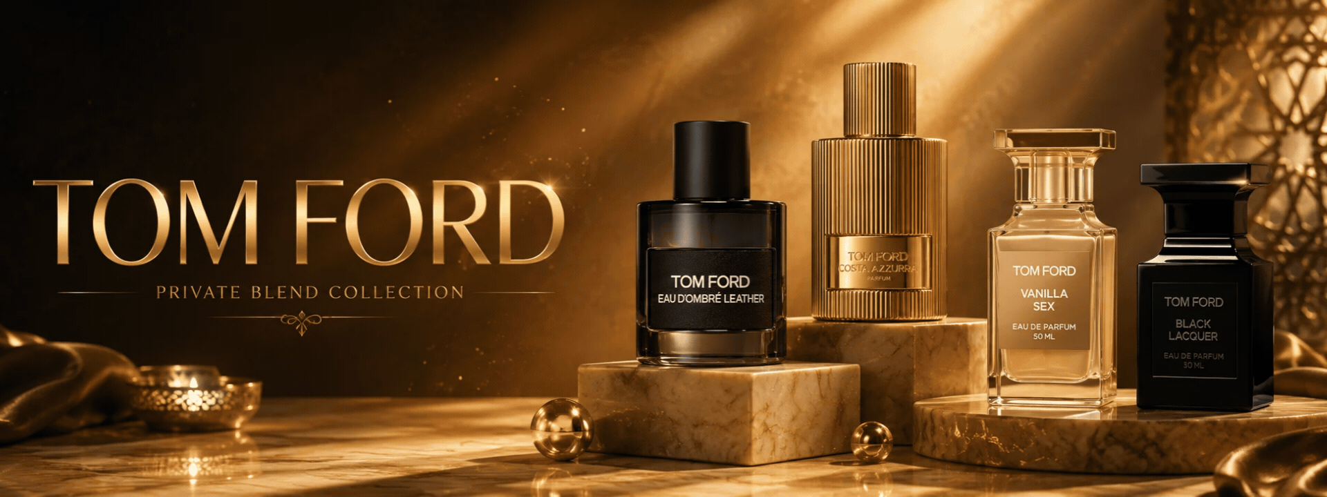 Collection de parfums Tom Ford de luxe disponibles chez Hanafi Parfum